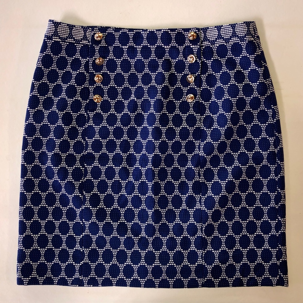 Antonio Melani Geometric Lined Pencil Skirt (14) - Picture 8 of 17